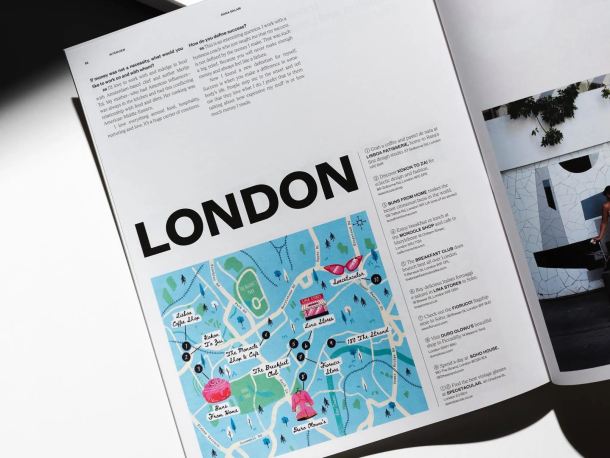 London & Beirut Maps for a Magazine