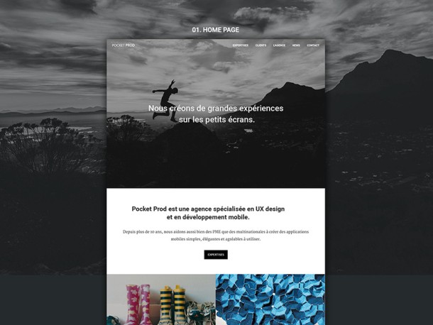 Pocket prod - Site vitrine agence UX/UI