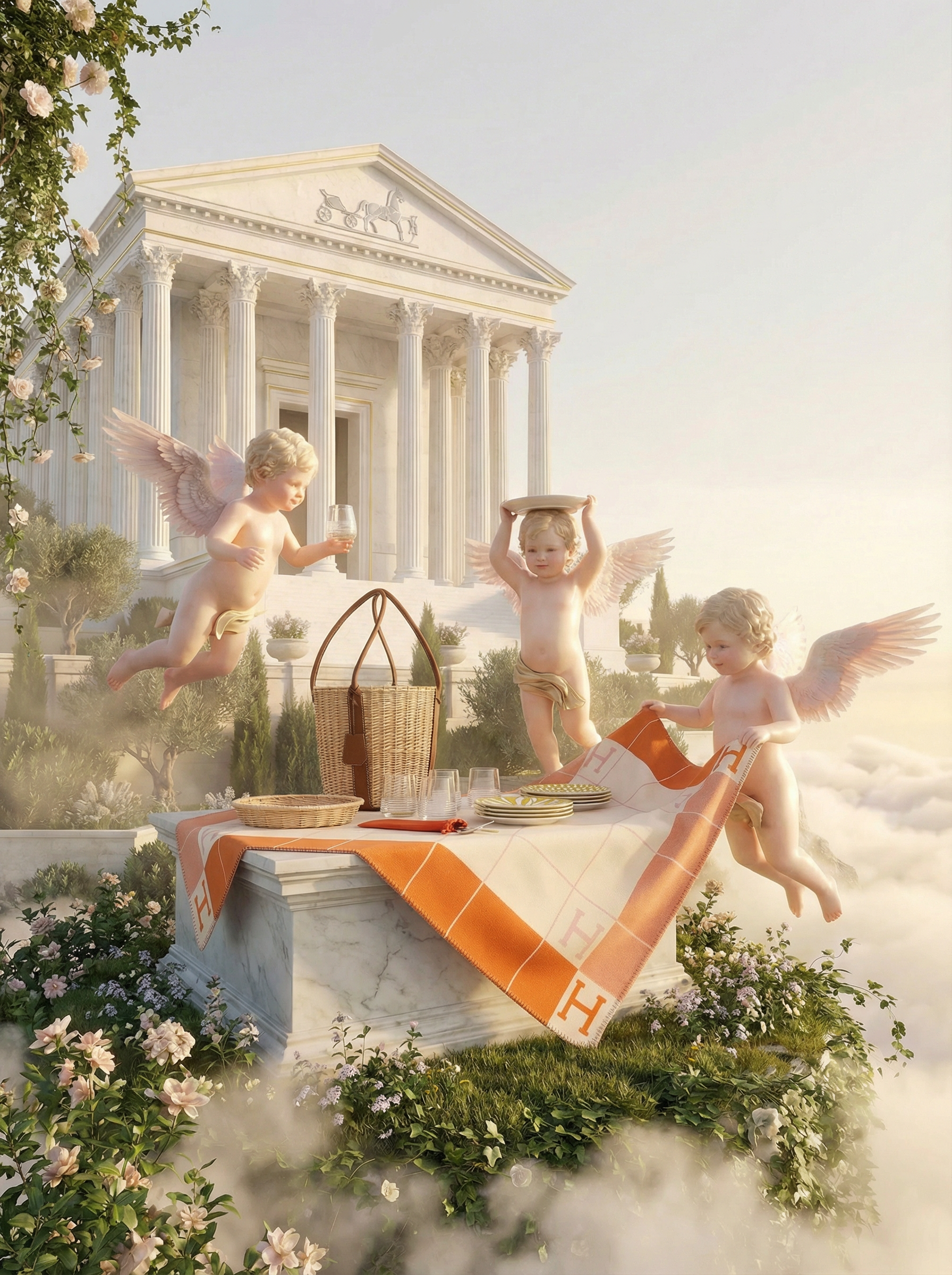 Hermes エルメス Noël ノエル カメラ フォトフレーム　ノベルティ Direction artistique IA: Hermès: Mount Olympus x Spec campaign by
